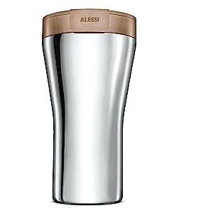 Alessi GIA24 BR Travel Mok, roestvrij staal, bruin