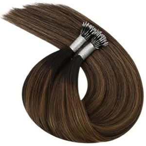 50/100 Strengen Nano Bead Haarextensies Menselijk Haar Cold Fusion Nano Tip Haar Nano Link Extensies Nano Loop Haar Vooraf Gebonden Gemakkelijk Te Gebruiken(50 Strands,24INCHES_2-2-6)