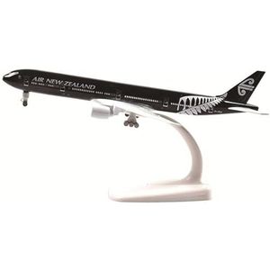 Vliegtuigmodel 19 cm decoratie voor Air New Zeeland voor Boeing B777 legering simulatie miniatuur zwarte vliegtuigen