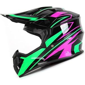 Motocrosshelm Kinderen, ECE Gecertificeerd, Jeugd Motorhelmen, Downhill Fullface MTB Integraalhelm Crosshelm, Voor Jongens Meisjes Quad Bikes BMX Fiets ATV Offroad DH Helm(M)
