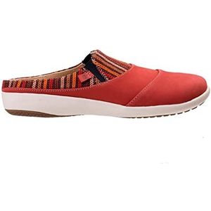 Spenco Siesta Nuevo Stripe Mule voor dames, Gebakken Appel, 4.5 UK Wide