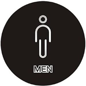 Toiletbord, WC-deurbord Plaathouder Badkamer Wandborden, Creatieve Persoonlijkheid Openbaar Toilet Mannen en Vrouwen Ronde Signage (Kleur: 1) (1) (4) (Color : 3)
