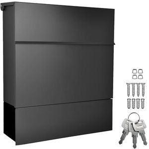 ALSTEN TECH - Wandbrievenbus - Zwart Mat - A4/C4 Geschikt