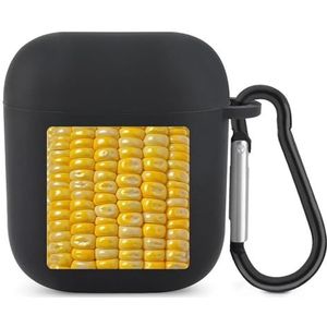 Corn Leuke Case voor AirPods 2&1 Schokbestendige Beschermende Hoofdtelefoon Gevallen Cover Met Sleutelhanger Voor Mannen Vrouwen