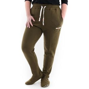 Sloungies Loungewear pyjamabroek voor jongens en meisjes, met antislip loopvlak, Kaki, XL