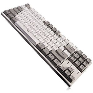 Durgod Taurus K320 TKL mechanisch gaming-toetsenbord, 87 toetsen, Double Shot PBT - NKRO - USB TYP C - ANSI US (Cherry Brown, Wit)