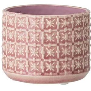 Nordring Vintage plantenpot voor kamerplanten, vetplanten, bloempot, Cross S (10 cm diameter), roze, keramiek