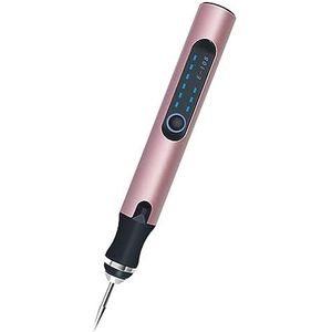 Elektrische Graveerpen Hoog Rendement Draagbaar Brede Toepassing Oplaadbare Metalen Kunststof Nagelboor voor Handwerk (Gouden slijpset)