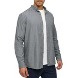 Indicode InKamby Herenhemd van 97% katoen, effen, donkergrijs (dark grey), S