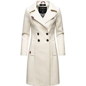 Navahoo Winterjas voor dames, wol-look, winterparka, trenchcoat, XS-3XL, gebroken wit, 3XL