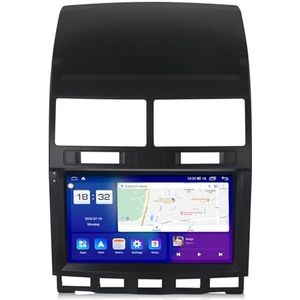 Android 14 autonavigatie in-dash autoradio-ontvanger voor Volkswagen Touareg 2002-2010 dubbel Din 9 inch touchscreen autoradio met satellietnavigatie Bluetooth handsfree RDS SWC(Y2 8Core 4+64G)
