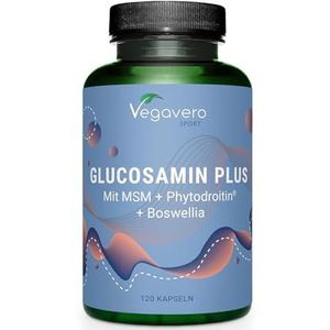 Vegavero Glucosamine, MSM en Boswellia | Voor Gewrichten, Kraakbeen en Collageen | 120 Capsules | Ontstekingsremmend | HOGE CONCENTRATIE | 100% Vegan en Zonder Additieven