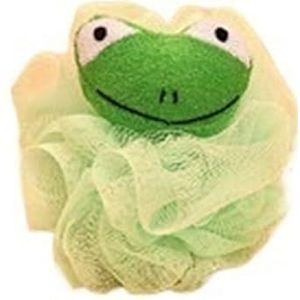 Badsponzen for volwassenen, badspons, mesh poef badspons, schuim Loofah spons (Color : Green)