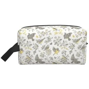 Kawaii reistoilettas van Jouy canvas, rood en wit, voor dames, make-up en cosmetica-organizer, beauty-opbergset voor meisjes, reizen, Kleur 17, Cosmetic Bag