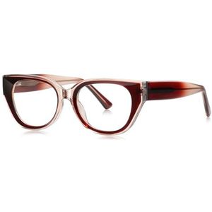 Kat Oogbril Anti-Blauw Licht TR90 Dik Frame Vierkant Mannen Vrouwen Bril Frame Mode, Rood Bruin Frame
