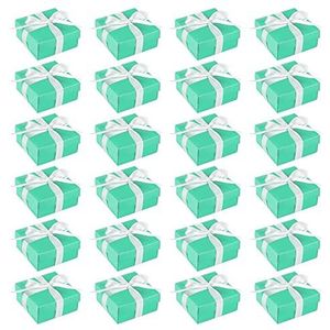 Kleine gunstdozen (24-pack) - Ideaal voor huwelijksgunsten, snoepsnoepsnoepjes, gunsten van feestgasten, voorstel en verlovingsfeesten (Turquoise)