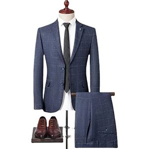 SDFGH 2-delige set in business casual herenpak for heren in Britse stijl (Color : D, Size : M (EUR XXS))