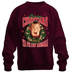 Merry Christmas Ya Filthy Animal Kevin McCallister - Home Alone Kerstmis Xmas Unisex kersttrui, bordeaux, 3XL