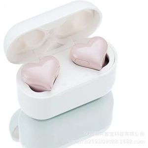 Liefdesoortelefoons, hartvormige oortelefoons, schattige draadloze meisjesoortelefoons (Kleur : Pink Red)
