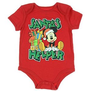 Disney Mickey Mouse Santa's Little Helper Christmas Baby Bodysuit (Newborn)
