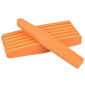 Een nagelsnijder Pak van 50 stuks nagelbufferblok 100/180 grit veelkleurige diamantvormige dubbelzijdige spons(Oranje)