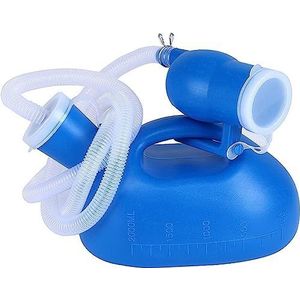 kamerpot, Urineflessen for mannen Draagbare potje plasfles 2000 ML - met 1,5 m transparante buis for thuis kamperen auto reizen kaliber 6 cm