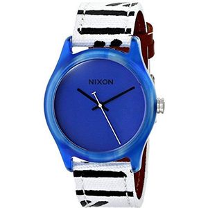 Nixon Vrouwen A402-300-00 Mod Acetaat Analoge Display Japans Quartz Wit Horloge, Blauw, Eén maat, De Mod-acetaat - De moderne stamcollectie