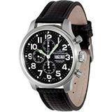 Zeno-Horloge Mens Horloge - Oversized Pilot Carbon Chrono Dag-Datum - 8557TVDD-s1