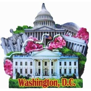 3D Washington DC USA Amerika Koelkast Magneet Souvenir Gift Hout Craft Collectie