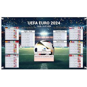 Euro 2024 Muurkaart, Eurotoernooi Wandkaart 2024, Euro 2024 Poster Voetbal Wallchart, Schema Beugel Poster