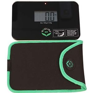 NEWLINE NY Kleinste reis-personenweegschaal met beschermhoes (zwart)