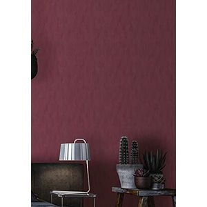 Behang effen rood modern kalm en rood Vliesbehang voor woonkamer slaapkamer Made in Germany 10,05 m x 0,53m