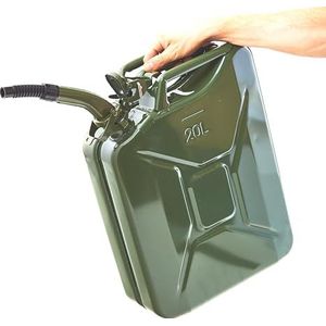 BW® - 20 Liter - Metalen Benzinejerrycan - Robuuste Kwaliteit
