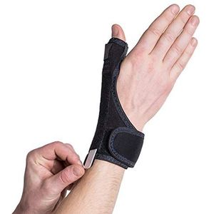 Duimorthese stabiliserende metalen spalk voor duimblessures en peesontsteking Universele maat/rechter- of linkerhand Zwart