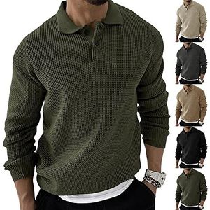 Dotmalls heren kasjmier rits basic trui kwart rits heren trui gebreide trui casual lange mouwen pullover, Blauw, L