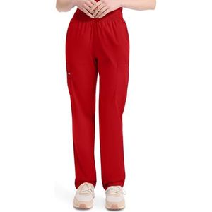 Dickies Women's Petite EDS Signature Scrubs Missy Fit Pull-On Cargo Pant, Red, Small/Petite