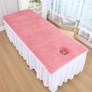 Pink/b(h),200x120cm,LDLCYCN Massage Beddengoed Microfiber Beauty Beddeksel Spa Massage Tafel Gezicht Handdoek Voor Salon Spa Therapeut Badlaken Handdoek Massage Beddeksel Machine Wasbaar