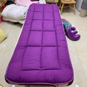 Cotton Beauty Bed Matras Topper met trapeziumvormige kop matrasbeschermer massagetafel zachte sponsmatras voor spa-bed lash bed cover met Face Breathing Hole,Purple2,70x190cm