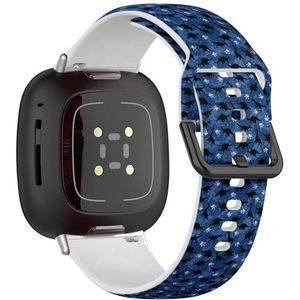 Zachte sportband compatibel met Fitbit Sense / Sense 2 / Versa 4 / Versa 3 (schattige kinderen meisjes jongens 4) siliconen armband accessoire