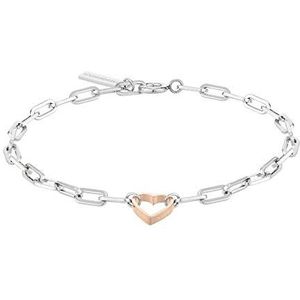 LIEBESKIND BERLIN - Hartarmband - Edelstaal - 16 cm tot 21 cm - Met Hartvormige Anhanger