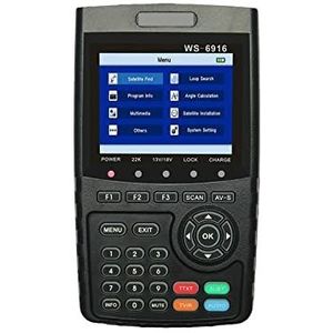 Satellietzoekers WS-6916 Satellietzoeker HD DVB-S2 High Definition Satfinder WS6916 3,5 inch MPEG-2/MPEG-4 DVB LCD-scherm met meter met satellietdetectie