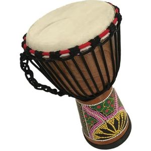 Standaard 8-inch Houten Body Van Schapenvacht Drumvel Afrikaanse Drumbeginner Volwassen Handtrommel Afrikaans Trommel Instrument (Size : A)
