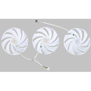 95MM PLD10010B12HH DC12V 0.40A 4-pins grafische kaartventilator voor MSI voor GeForce voor RTX 4070 Ti voor GAMING voor TRIO voor WITTE kaartkoelventilatoren(3PCS)