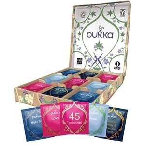 Pukka Relax Selection geschenkdoos, collectie geselecteerde biologische kruidenthee (1 doos, 45 biologische theezakjes) 75 g, 45 stuks