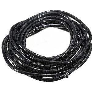 Kabelmanagementhuls, Spiraalkabelwikkeling 5 meter 4 mm binnendiameter 6 buitendiameter, veelkleurig(Black)
