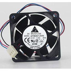 6025 AFB0612VH DC12V 0.30A 6CM 3-wire double ball chassis power supply fan
