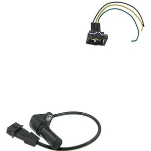 Motor nokkenassensor Geschikt voor Chevrolet Aveo Kalos Lacetti Matiz Nubira Spark 25198944 89933123 96325868 Krukaspositiesensorplug Nokkenassensor(X1 Sensor and Plug)
