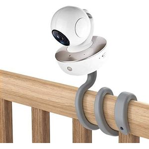 HOLACA Universele babyfoonhouder voor Arlo/Motorola babyfoon/Nannio Monitor/HelloBaby - Veelzijdig voor alle andere camera's met 1/4 schroefdraai-houder zonder gereedschap of wandschade (grijs)
