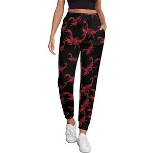 Red Scorpion Joggingbroek voor dames, hardloopbroek, joggingbroek, casual broek, elastische taille, lang, met zakken