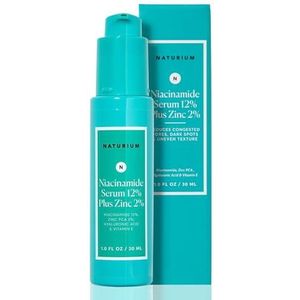 Naturium Niacinamide Face Serum 12% Plus Zinc 2%, Hyaluronic Acid en Vitamine E is een donkere vlekkenverwijderaar, poriënminimiser en huidveroudering